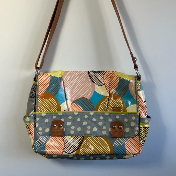 Vintage Fossil Keeper coated canvas messenger bag, multicolour - Picture 1 of 12